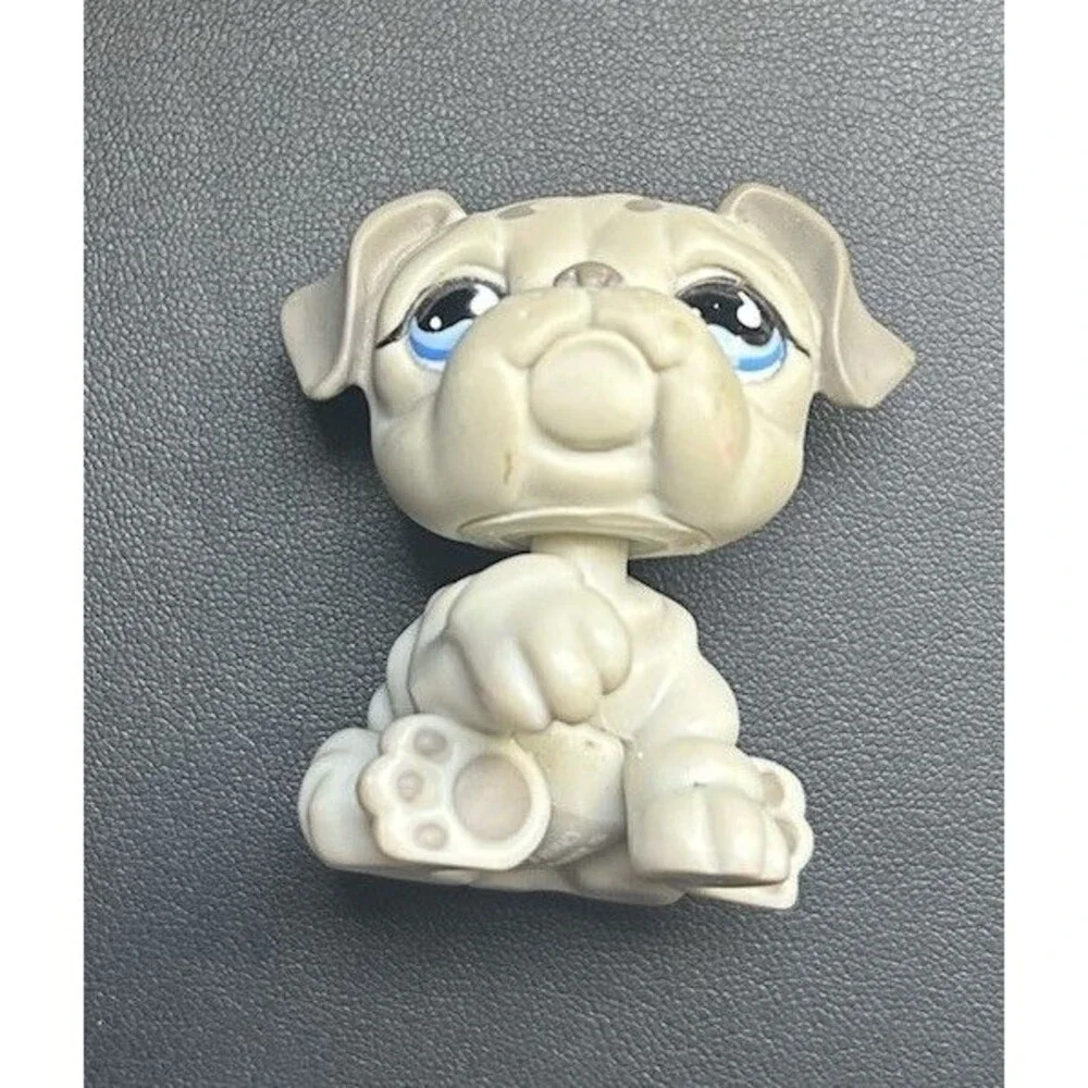 LPS Littlest Pet Shop Greyhound #508 Bulldog Blue Sportiest Eyes Dog Hasbro 2007